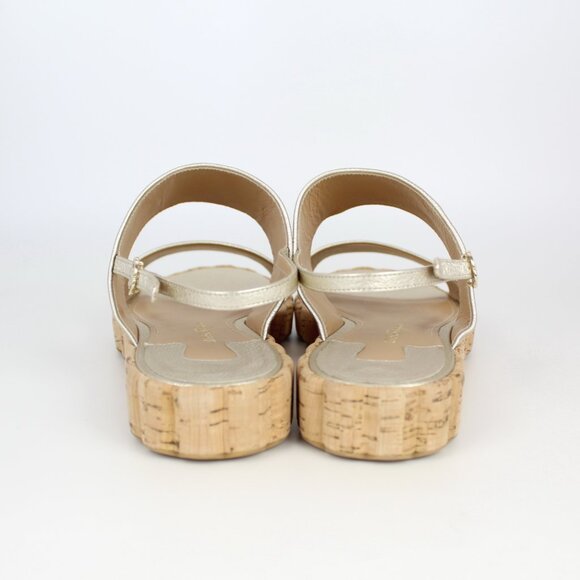 New Salvatore Ferragamo Metallic Leather Sandal | Luxe Comfort for Summer Chic - Picture 9 of 13